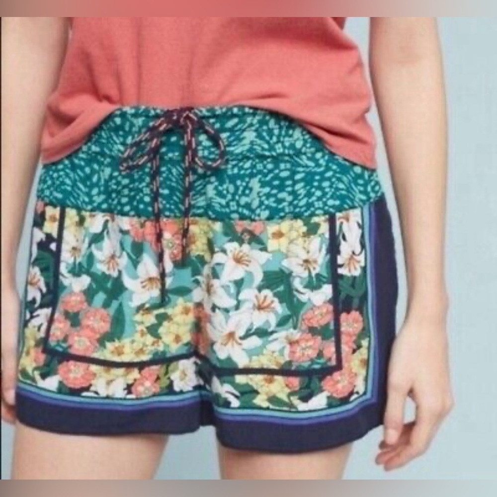 🐸Anthropologie • hei hei floral lotus shorts, Size XS